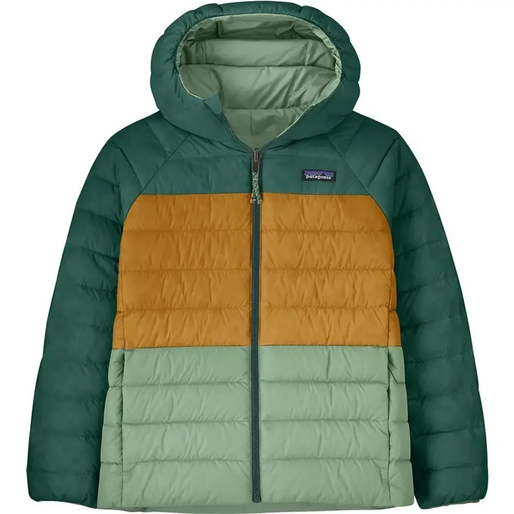 Patagonia Reversible Down Sweater Hoodie, Ellwood Green, Sz Med 10, NWT